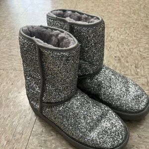 UGG Glittering Silver Winter Boots